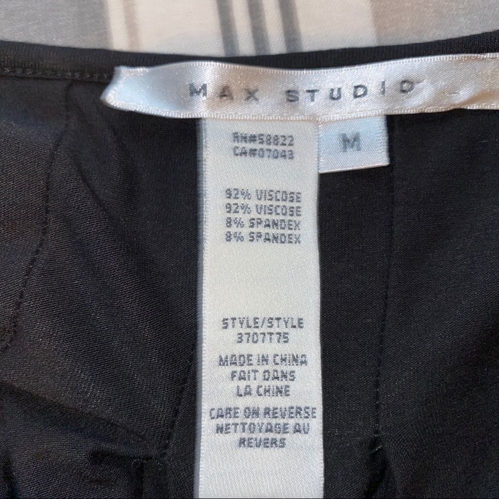 Max Studio black pleated peplum front an… - Picture 5 of 6
